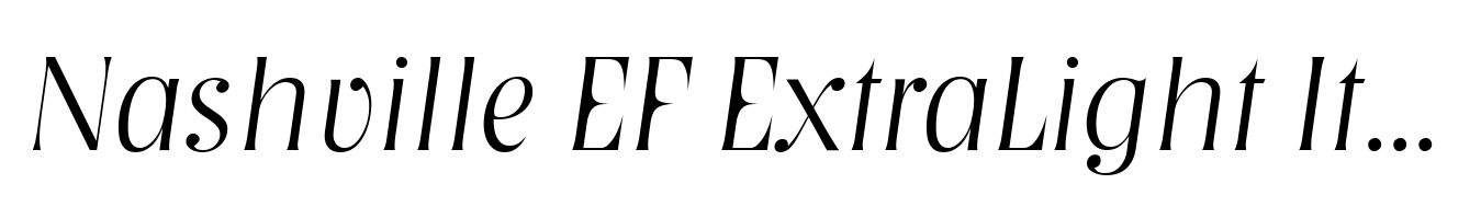 Nashville EF ExtraLight Italic